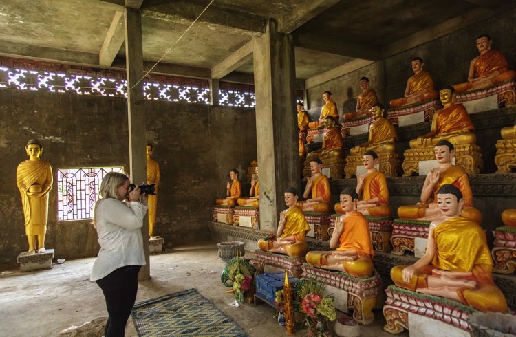Kelly on assignment in Cambodia